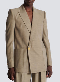 Single-button cupro tailored jacket - Taupe