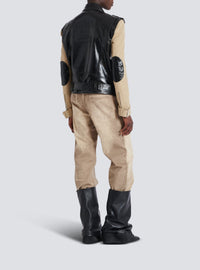 Leather biker jacket - Black