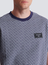 T-shirt à manches courtes monogrammé - Bleu Pâle & Bleu Marine