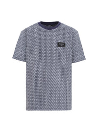 T-shirt à manches courtes monogrammé - Bleu Pâle & Bleu Marine