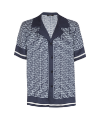 Chemise pyjama monogrammée - Bleu Pâle & Bleu Marine
