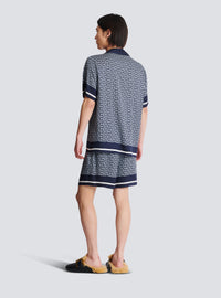 Chemise pyjama monogrammée - Bleu Pâle & Bleu Marine