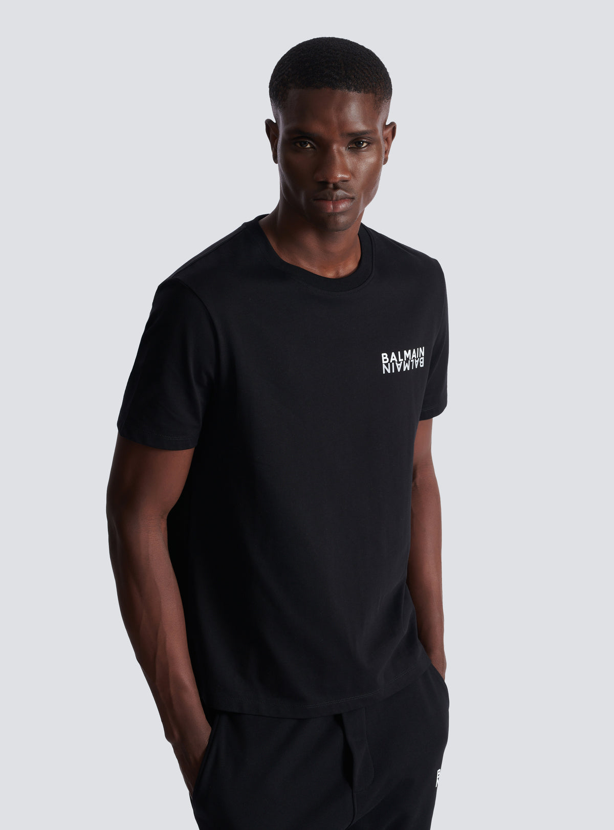 T-shirt imprimé balmain - Noir & Blanc