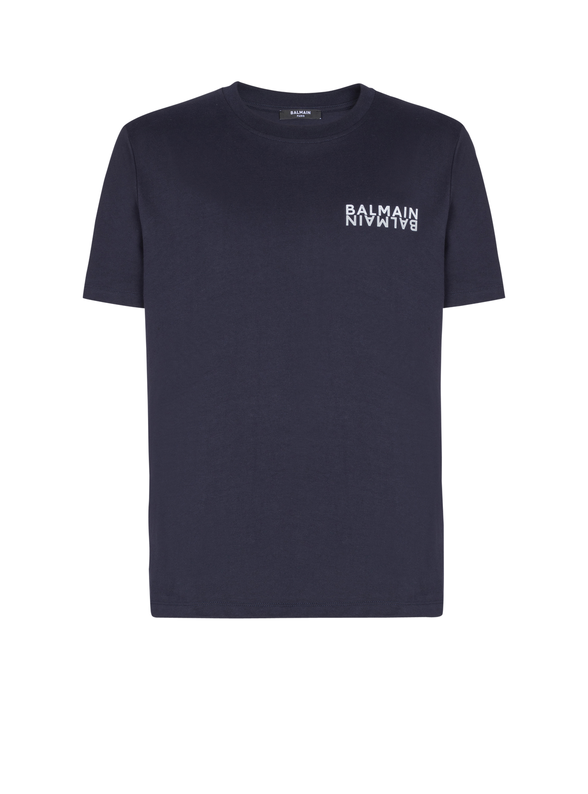 T-shirt imprimé balmain - Marine Foncé & Blanc
