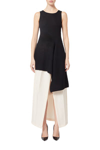 Black / VOLANT PEPLUM TOP