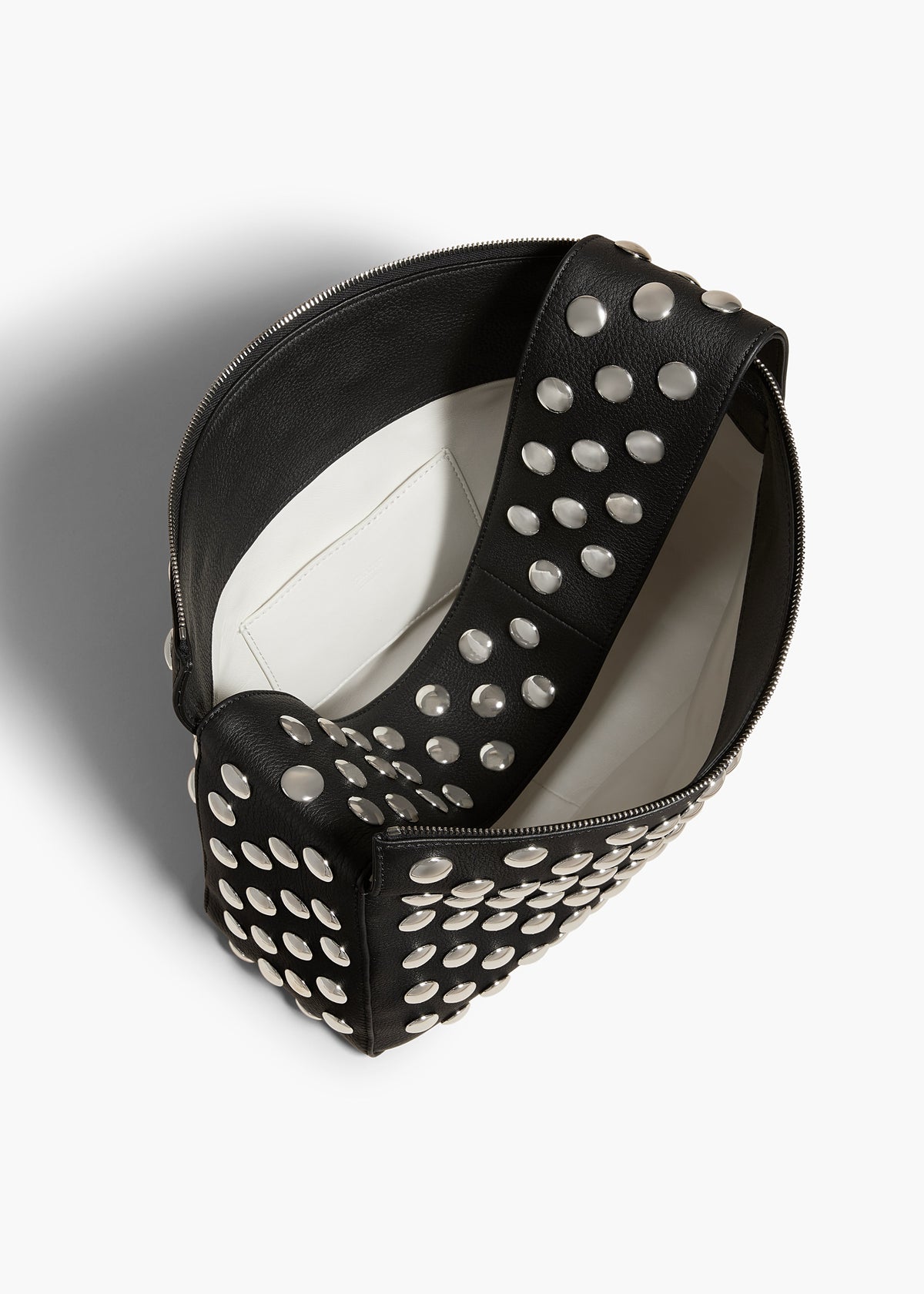 Black Elena Bag In Black Leather With Studs - Black