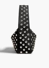 Black Elena Bag In Black Leather With Studs - Black