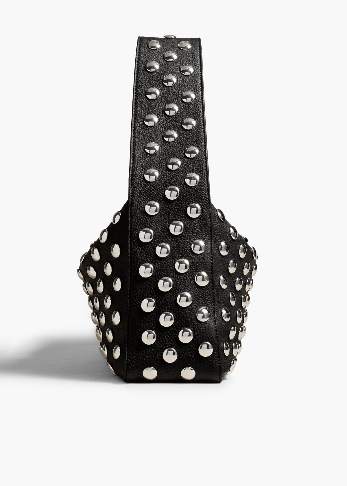 Black Elena Bag In Black Leather With Studs - Black