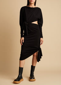 Robe Elena en laine - Black