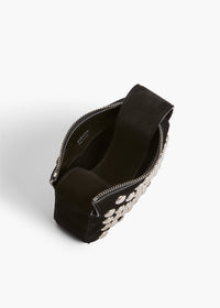 Black Nano Elena Bag In Black Suede With Silver Studs - Black