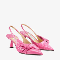 Slingbacks Elinor 65 en cuir - Candy Pink