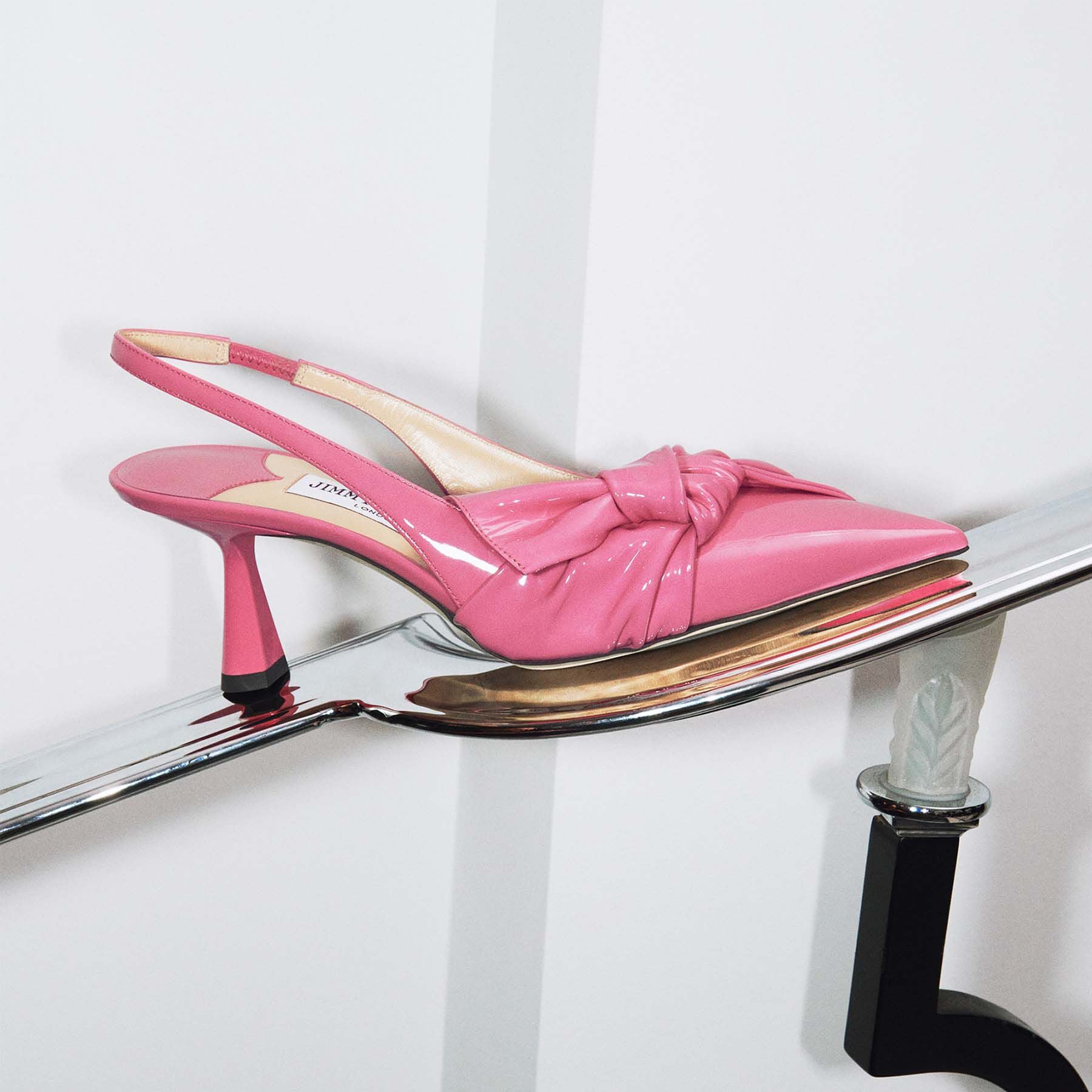 Slingbacks Elinor 65 en cuir - Candy Pink