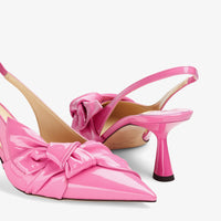 Slingbacks Elinor 65 en cuir - Candy Pink