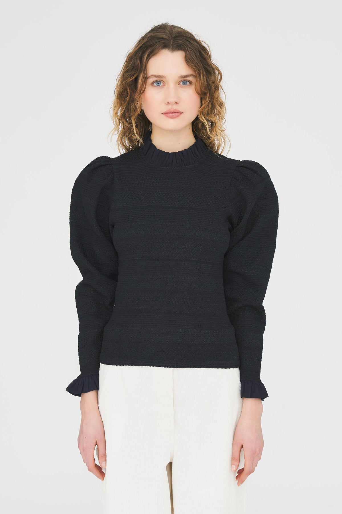 Blouse smockée Elisa - Navy