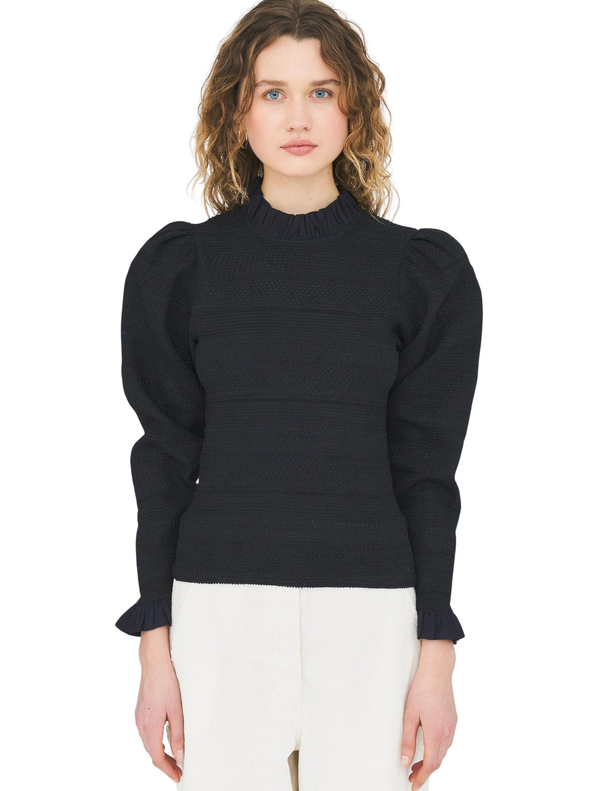 Blouse smockée Elisa - Navy