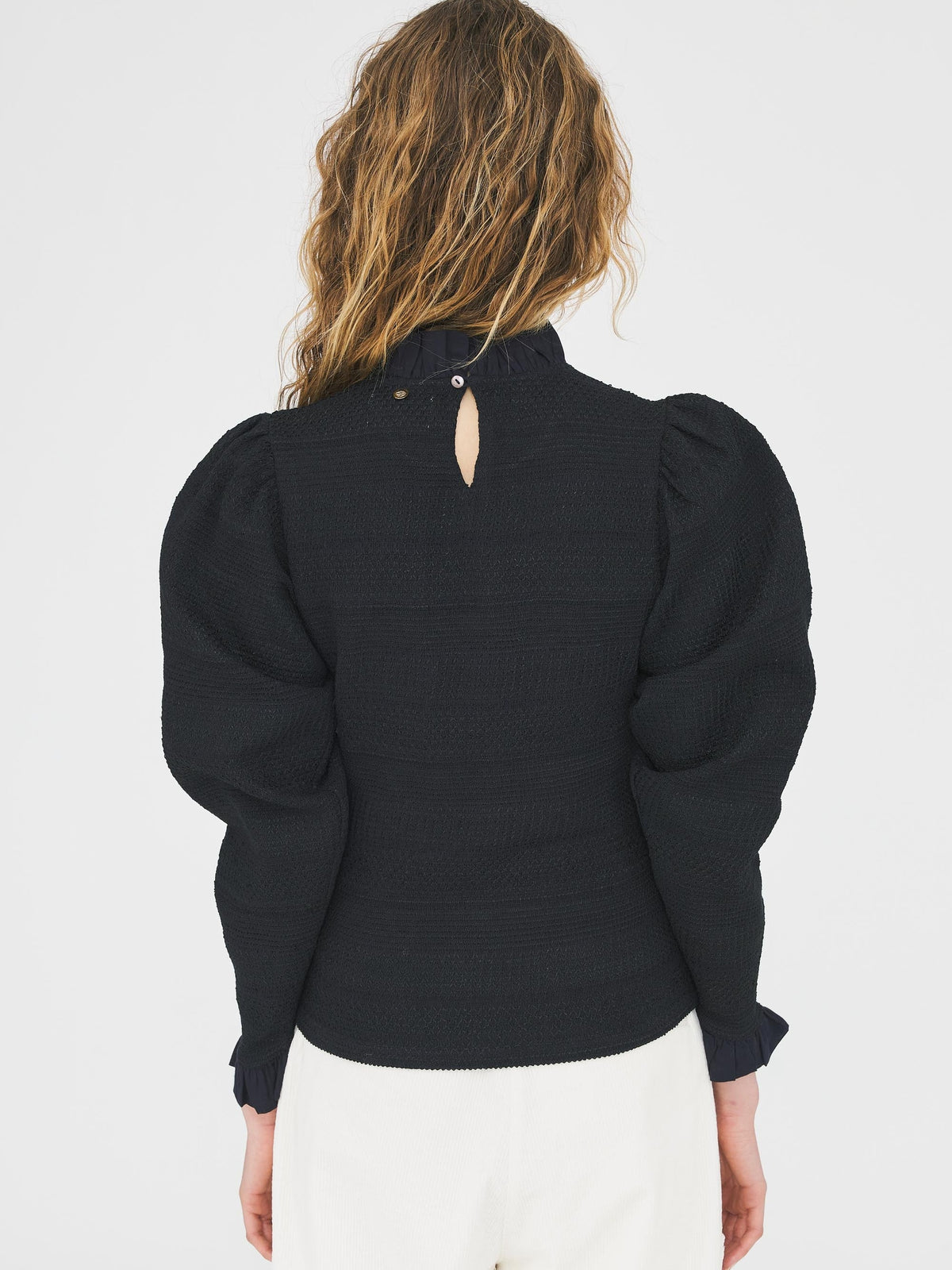 Blouse smockée Elisa - Navy