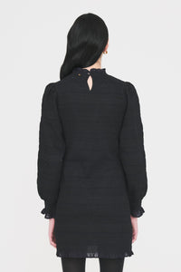 Robe longue smockée Elisa - Navy