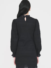 Robe longue smockée Elisa - Navy