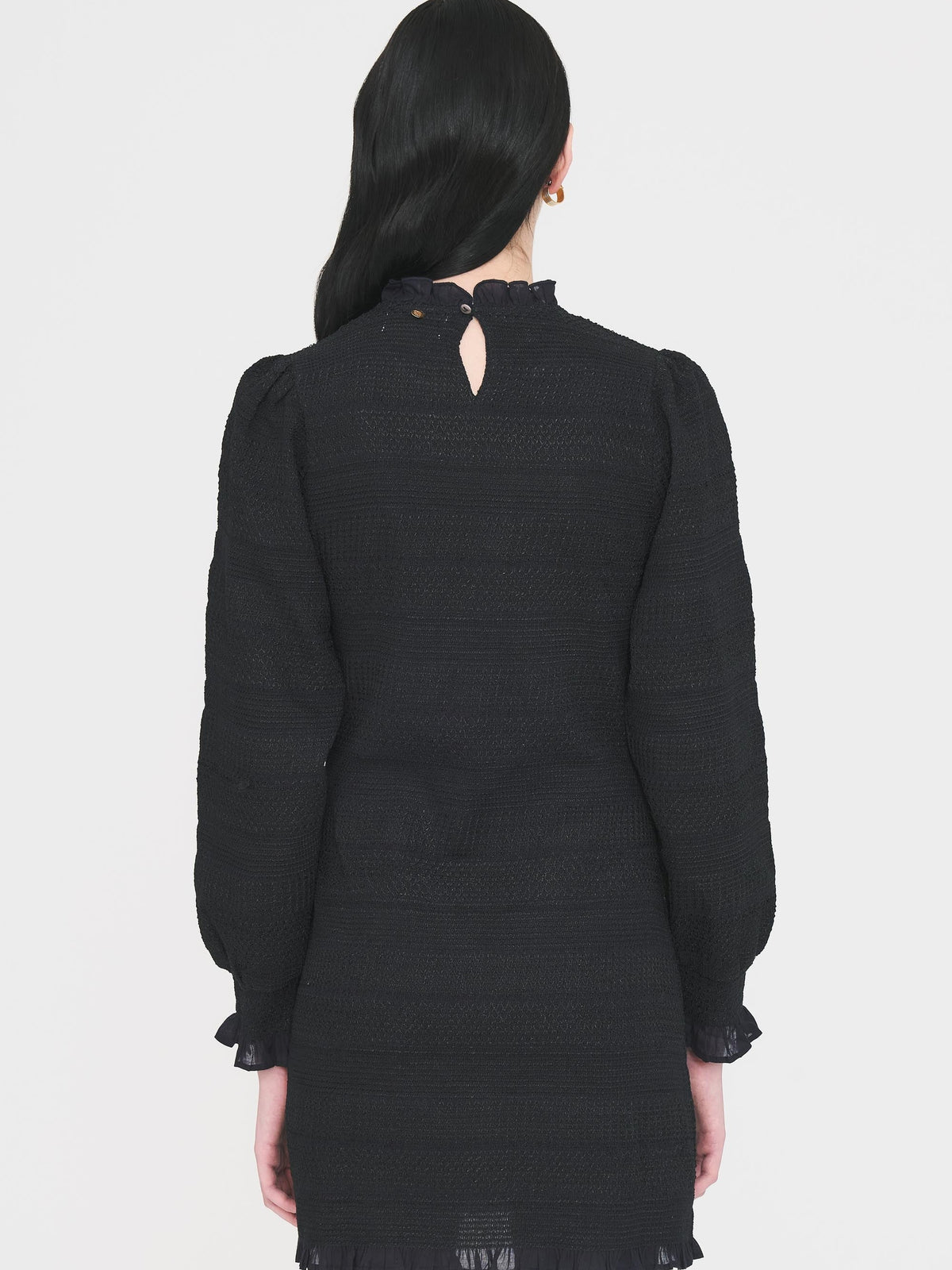Robe longue smockée Elisa - Navy