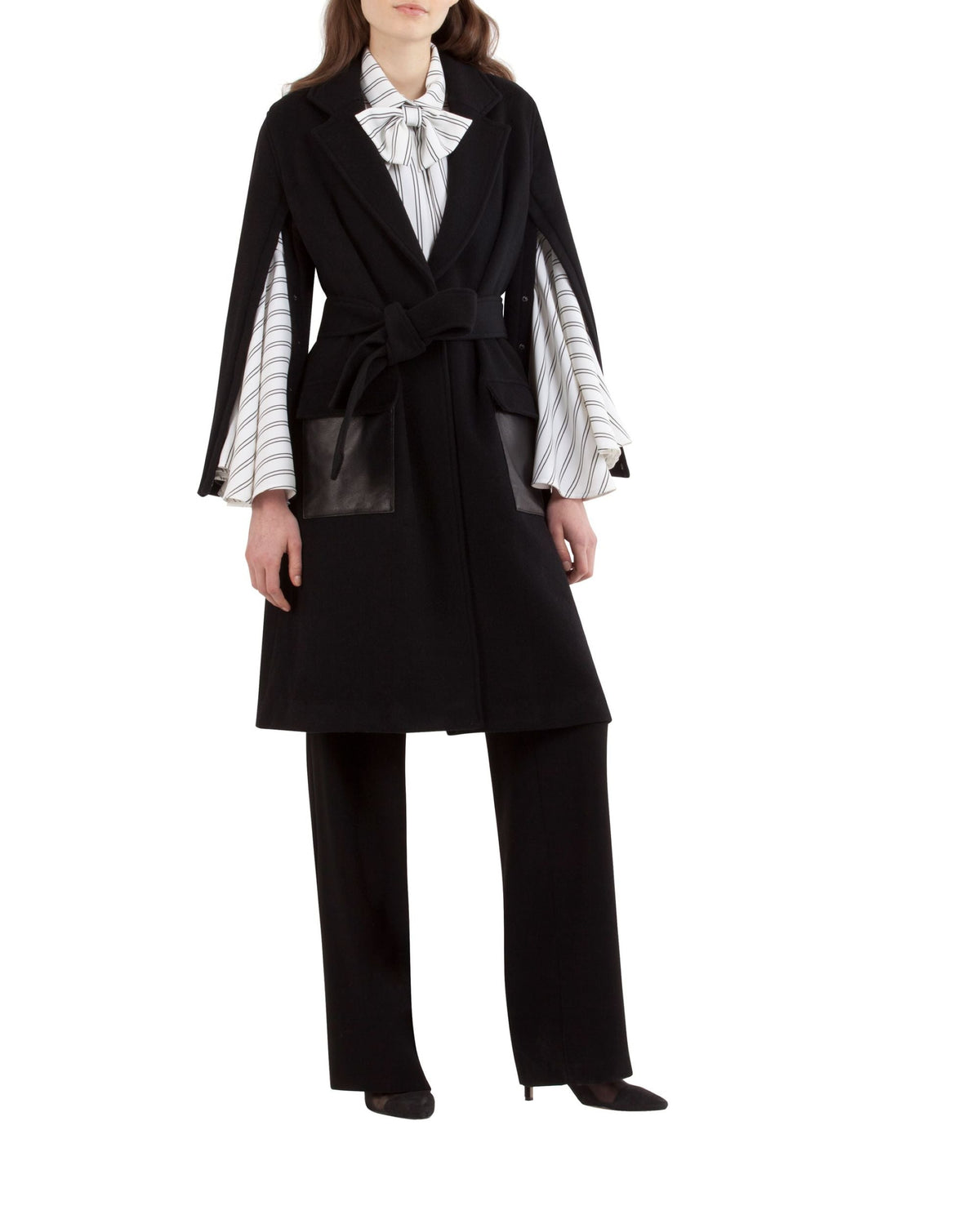 Manteau Elissa en laine - Black