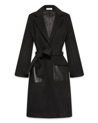 Manteau Elissa en laine - Black