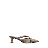 Ella 55 mules - Beige satin