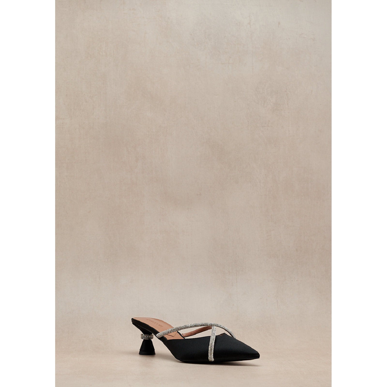 Ella 55 mules - Black satin
