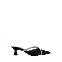 Ella 55 mules - Black satin