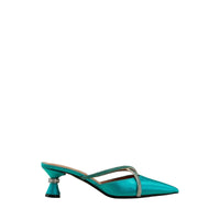 Ella 55 mules - Blue satin