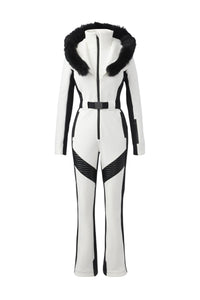 Combinaison de ski Elle à capuche fourrée - Off White