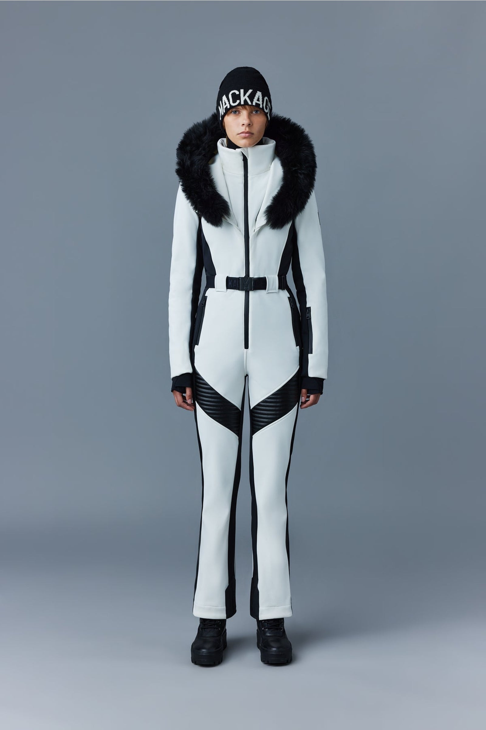 Combinaison de ski Elle à capuche fourrée - Off White