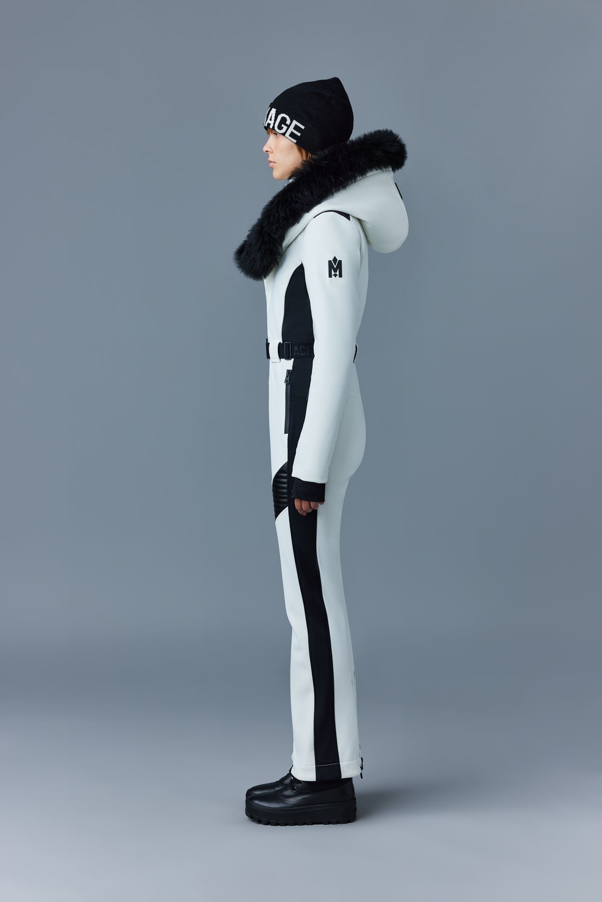 Combinaison de ski Elle à capuche fourrée - Off White