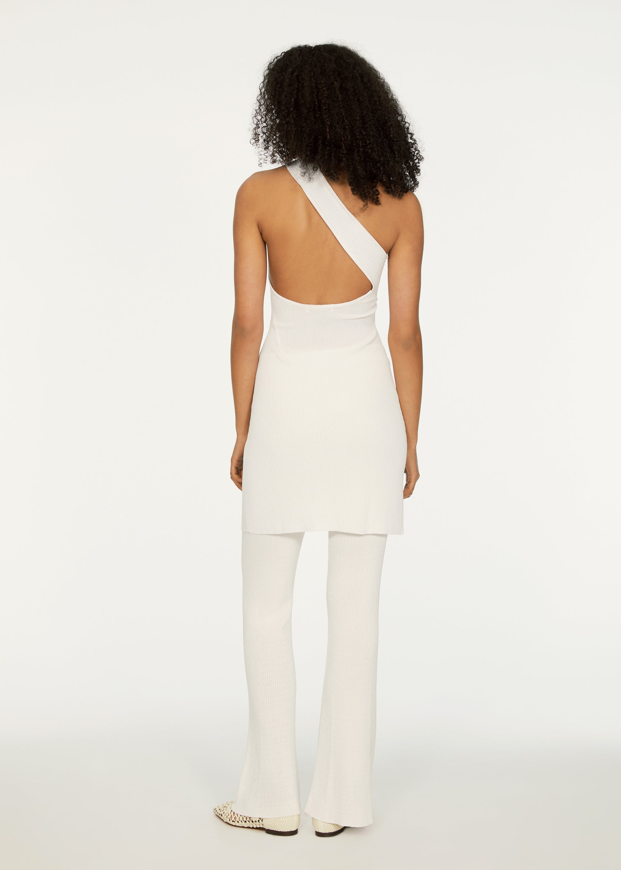 Robe courte Ellis asymétrique - Off White