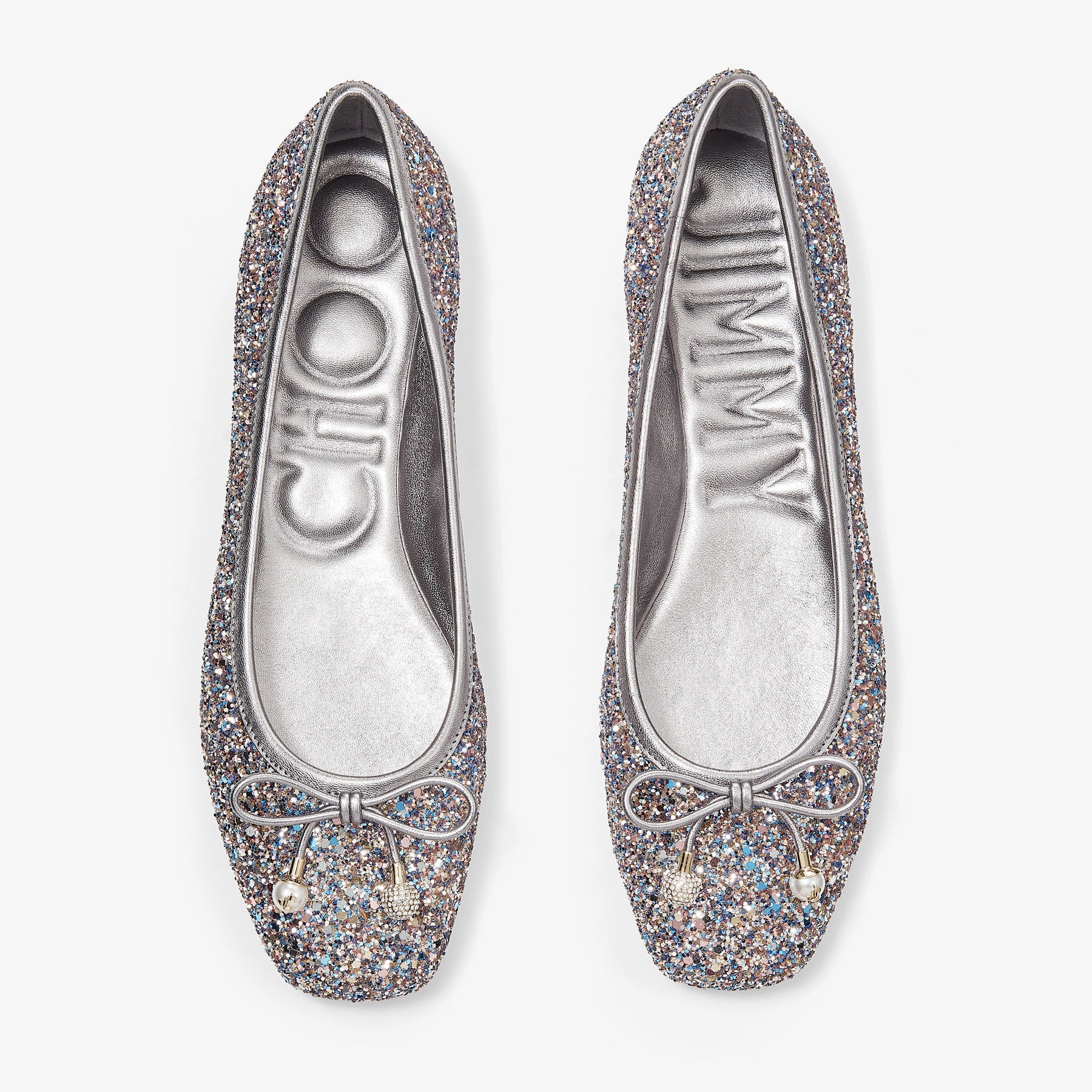 Elme flat sequined ballerinas with beads - Sprinkle Mix