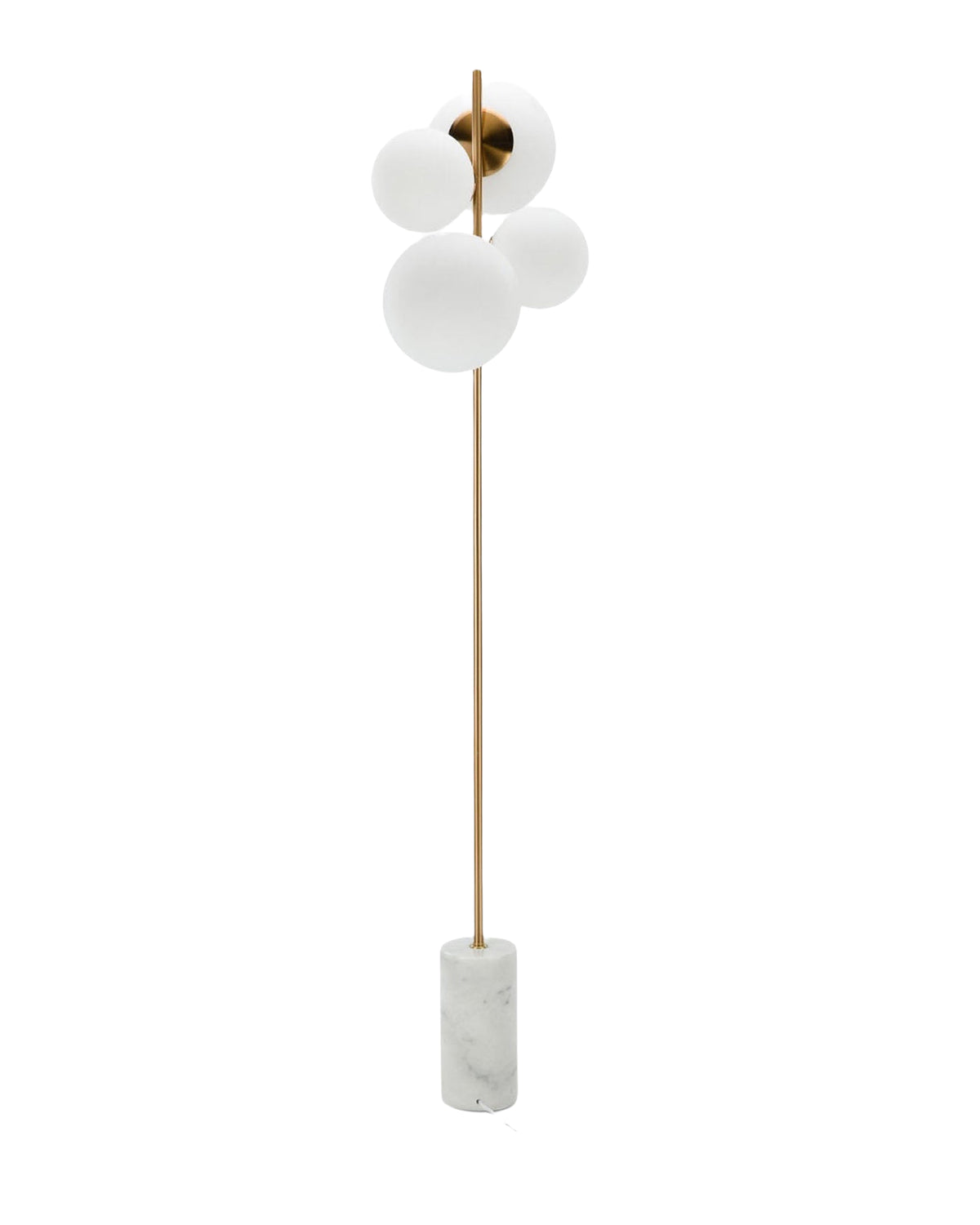 Skull Floor Lamp - White Marble
