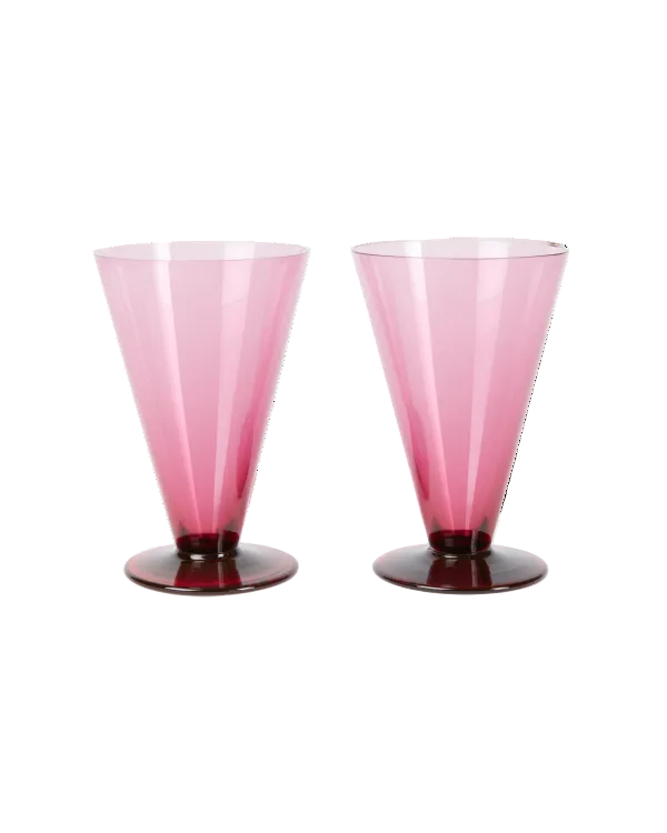 Lot de 2 verres à vin - Pink