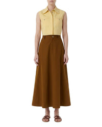Caterina sleeveless crop top - Custard