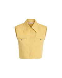 Caterina sleeveless crop top - Custard