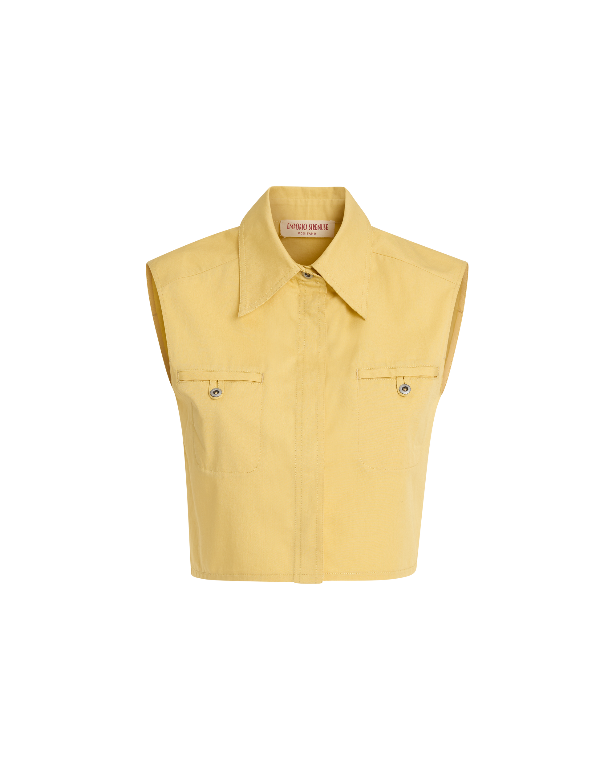 Caterina sleeveless crop top - Custard