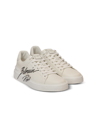 Baskets b-court en cuir de veau - Blanc