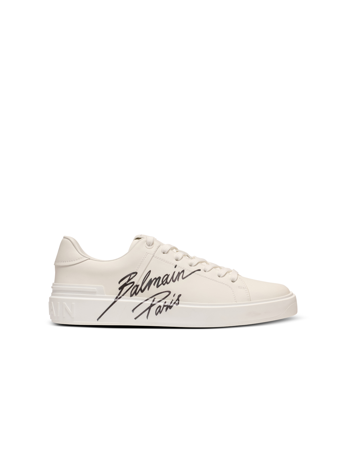 Baskets b-court en cuir de veau - Blanc