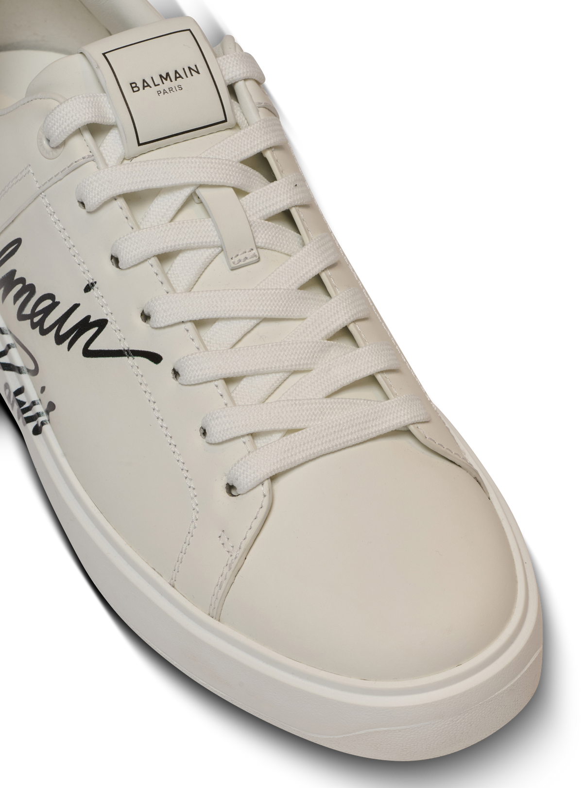 Baskets b-court en cuir de veau - Blanc