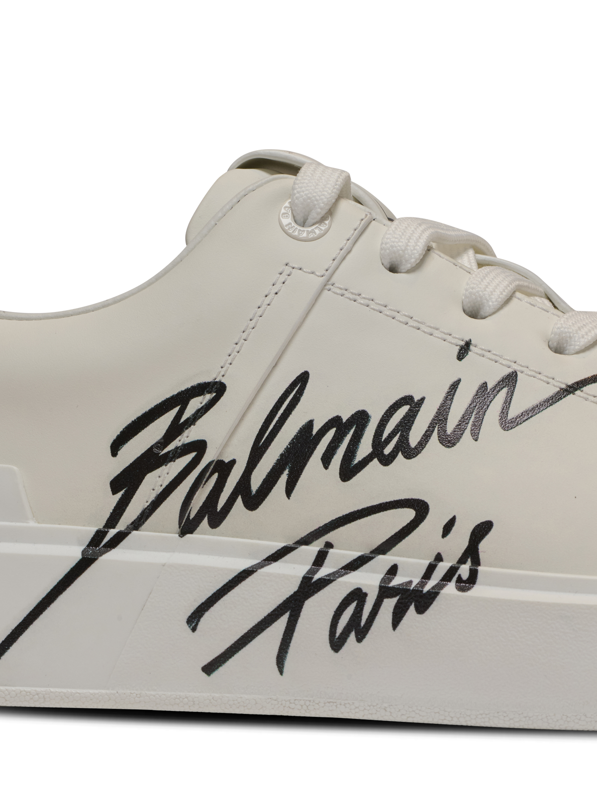 Baskets b-court en cuir de veau - Blanc