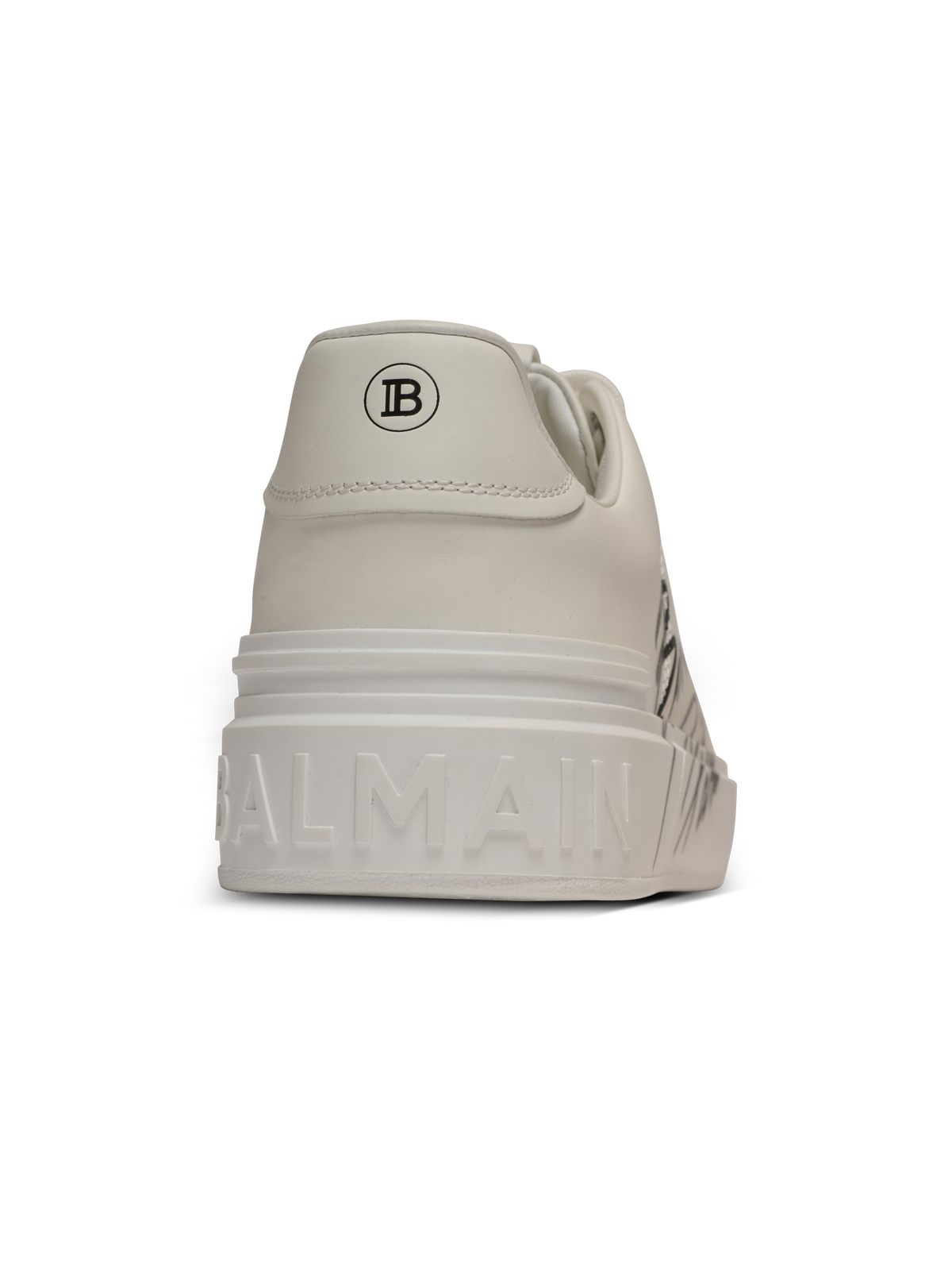 Baskets b-court en cuir de veau - Blanc