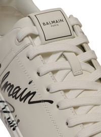 Baskets b-court en cuir de veau - Blanc