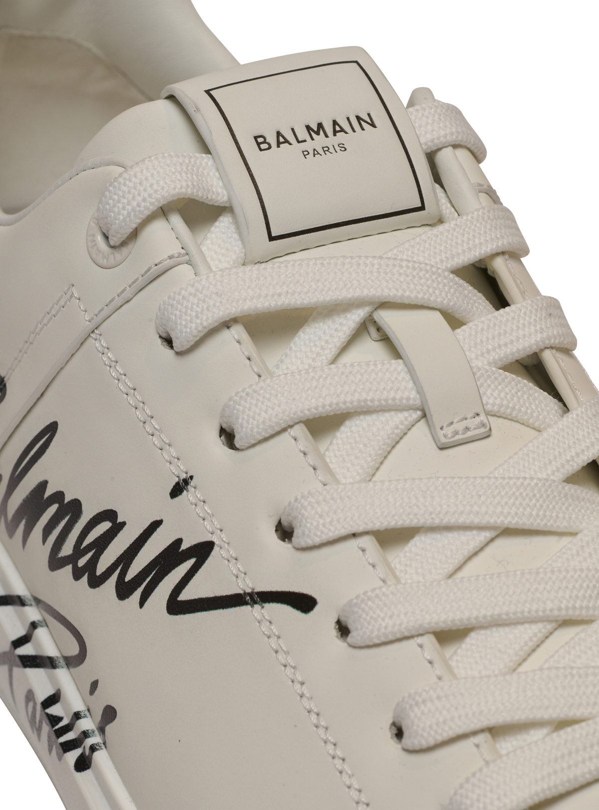 Baskets b-court en cuir de veau - Blanc
