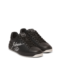Baskets b-court en cuir de veau - Noir