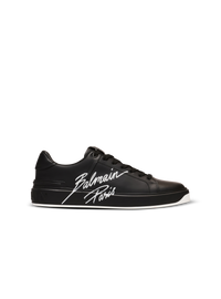 Baskets b-court en cuir de veau - Noir