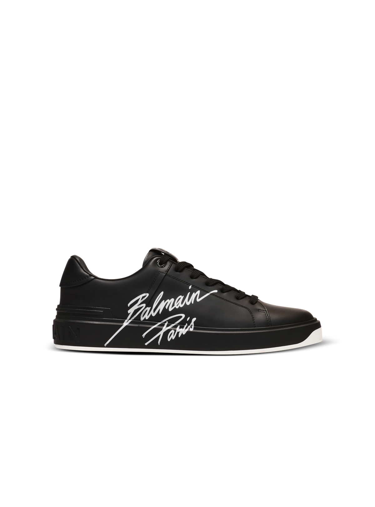 Baskets b-court en cuir de veau - Noir