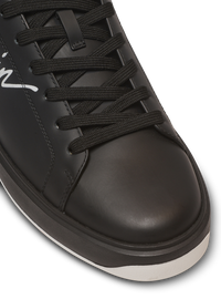 Baskets b-court en cuir de veau - Noir